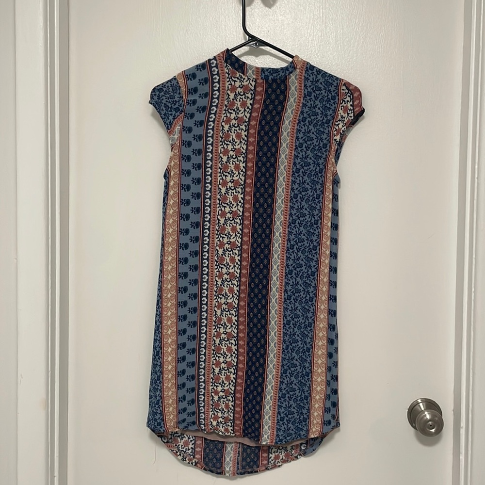 Abstract Print Earth Tunic